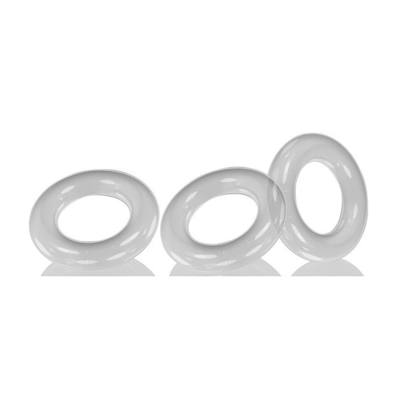 Oxballs Lot de 3 cockrings Willy Rings Transparents